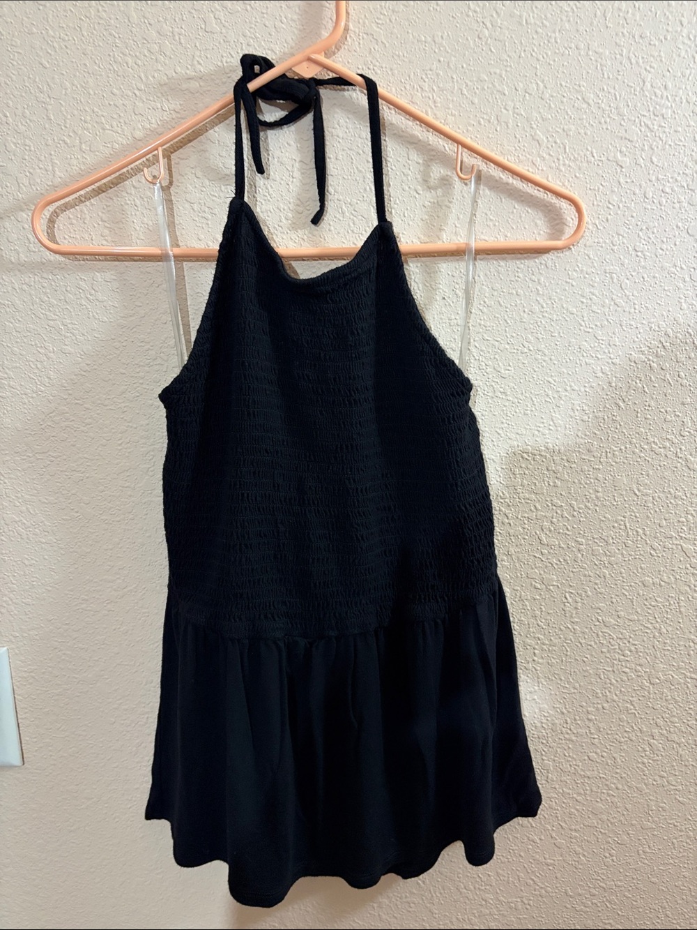 Maurice’s Black Halter Smocked Tank Top
